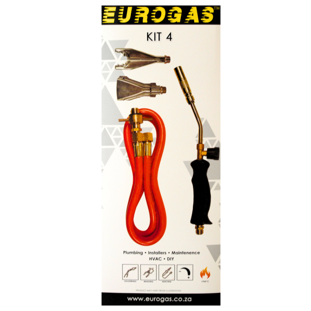 EUROGAS KIT 4 COMPLETE WITH TORCH + HOSE SET + ACCESSORIES