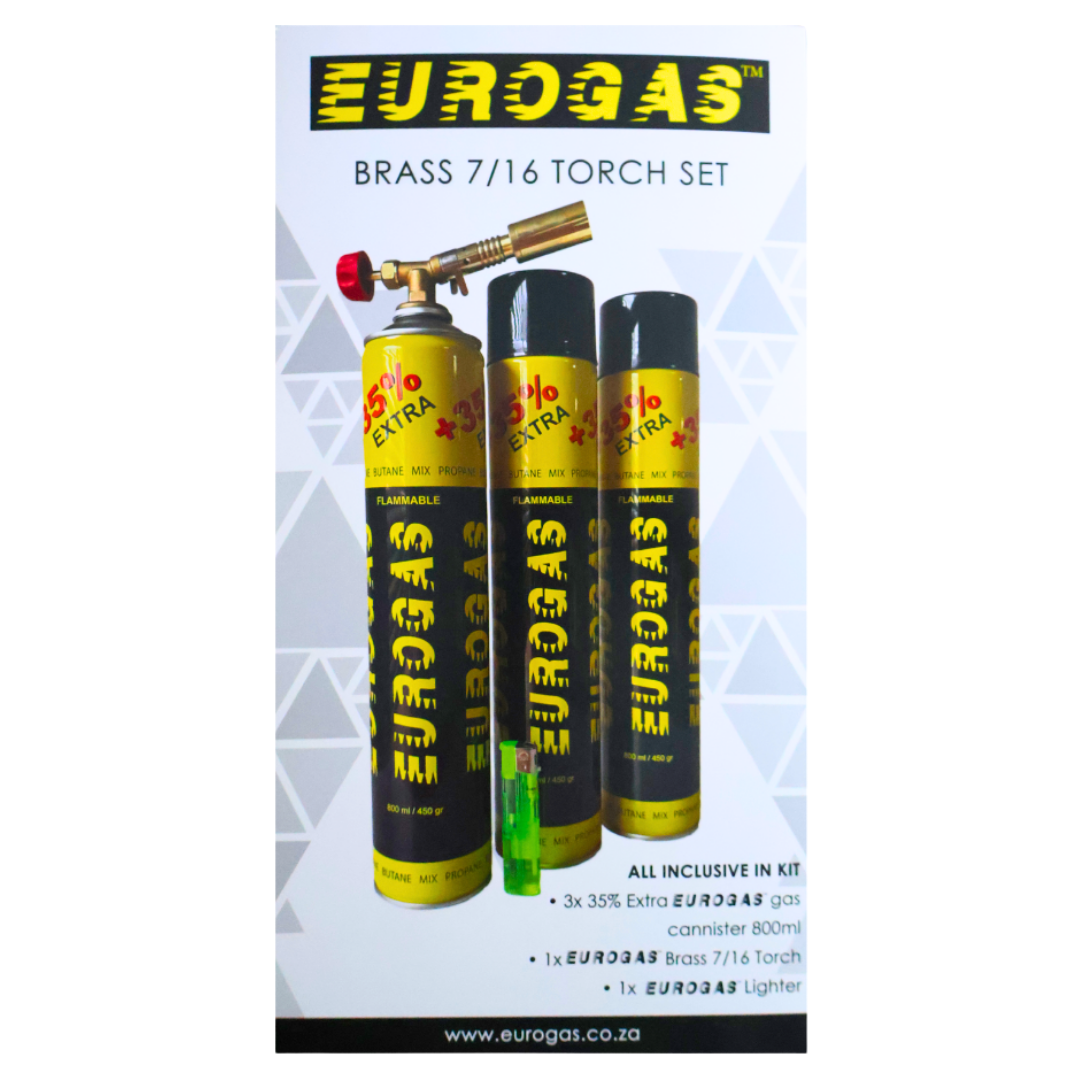 EUROGAS BRASS 7/16 TORCH SET